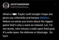 Kick streamer gives a rather unusual message to Travis Kelce (Image via X/Ar15thed3mon)